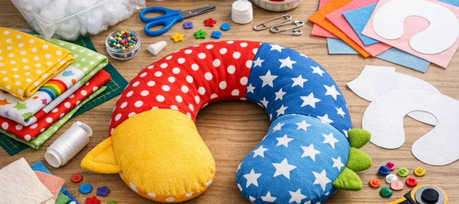 DIY Nackenkissen fuer Kinder: Sicher, bunt und kindgerecht selber herstellen
