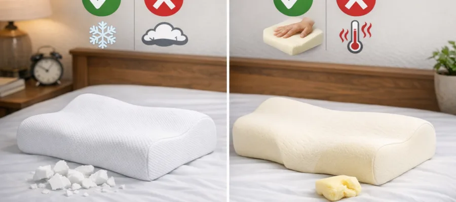 Kaltschaum vs. Memory Foam Nackenkissen: Vor- und Nachteile fuer gesunden Schlaf