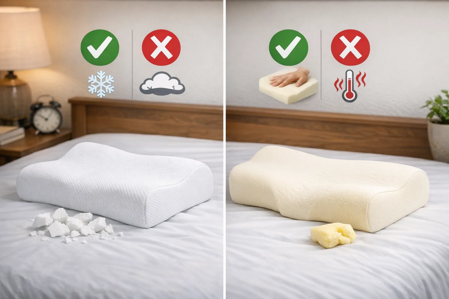Kaltschaum vs. Memory Foam Nackenkissen: Vor- und Nachteile fuer gesunden Schlaf