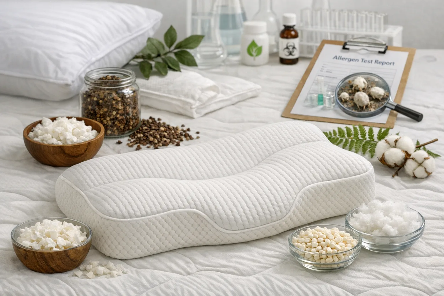 Nackenkissen fuer Allergiker: Worauf bei Materialien und Fuellungen achten?